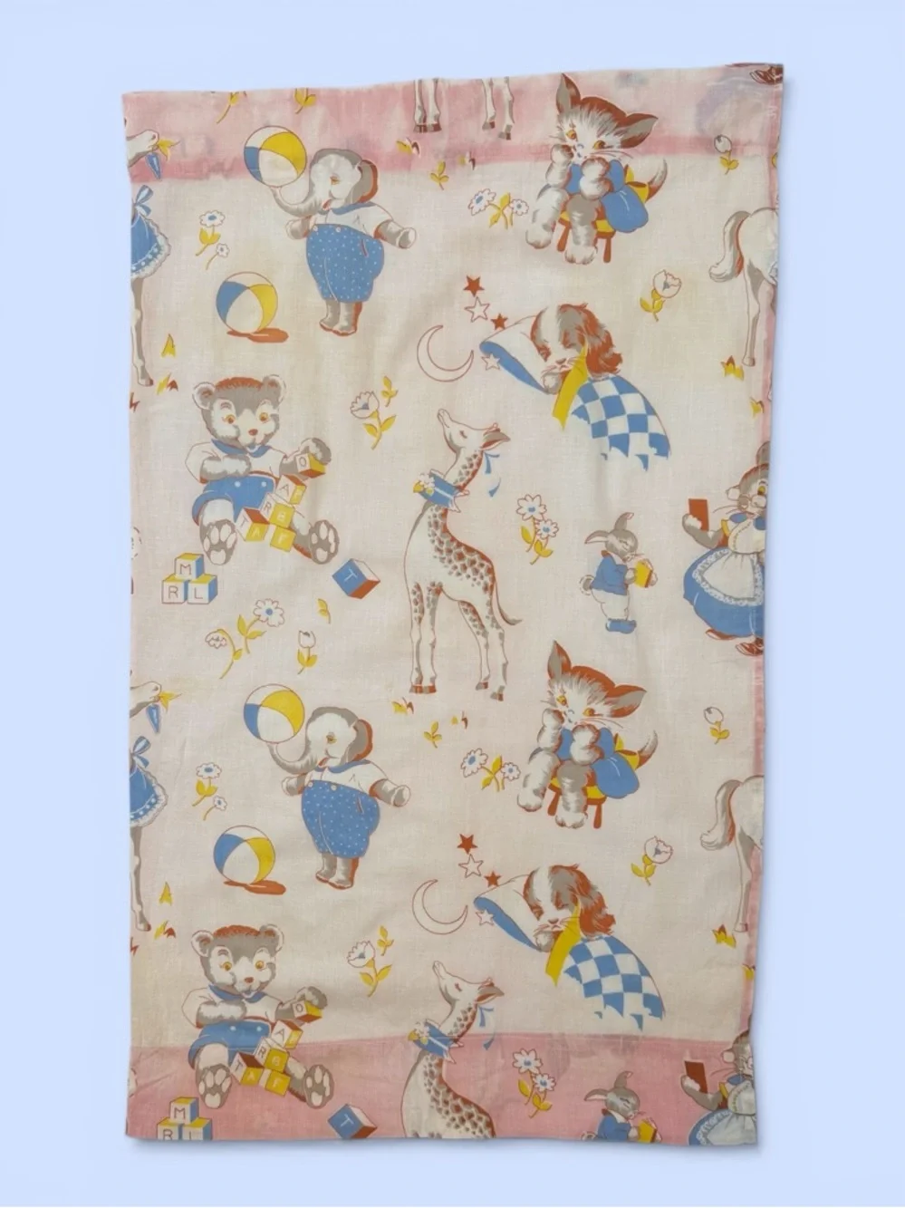 Vintage Nursery Print Curtain Panels RARE pattern ‘50’s-‘60’s - Picture 3 of 12